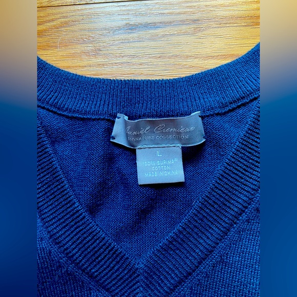 Daniel cremieux signature collection 100% cashmere vneck sweater - Picture 2 of 4